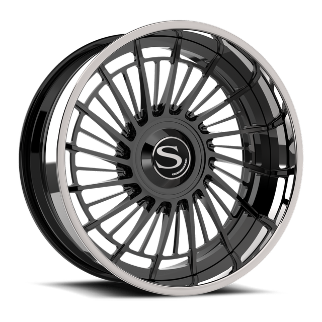 Savini SV94 · hyperion sp 2s gloss black with chrome lip · angle 01