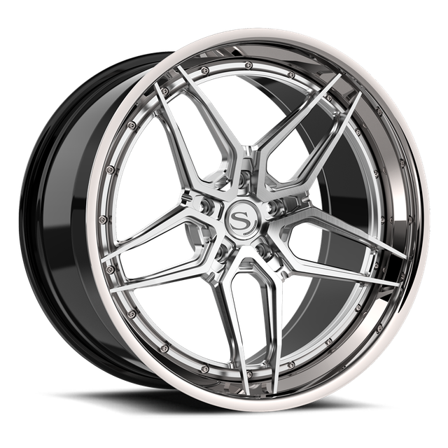 Savini SP-3L · hyperion sp 3 brushed with chrome lip · angle 01