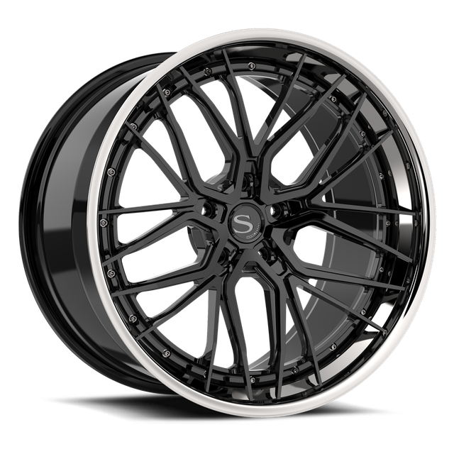 Savini SP-4L · hyperion sp 4 gloss black with chrome lip · angle 01