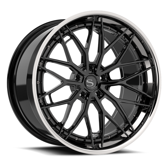 Savini SP-5L · hyperion sp 5 gloss black with chrome lip · angle 01