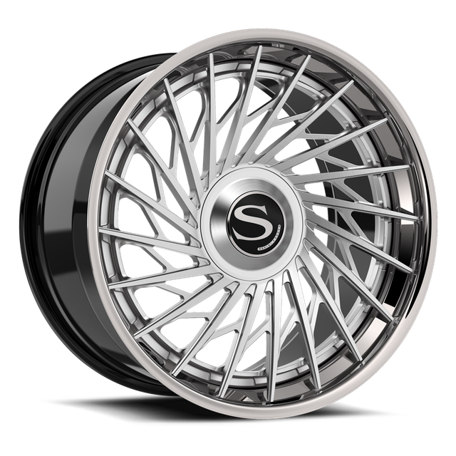 Savini SV95 · hyperion sp 6 brushed with chrome lip · angle 01