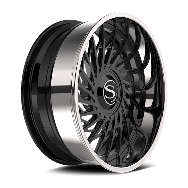 Savini SD-53 · hyperion sp 6s gloss black with chrome lip · angle 02