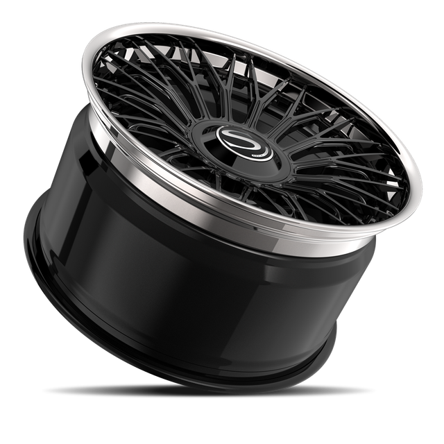 Savini SL15L · hyperion sp 7 gloss black with chrome lip · angle 03