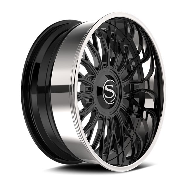Savini SD-54 · hyperion sp 7s gloss black with chrome lip · angle 02