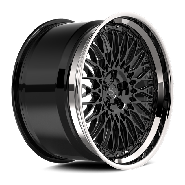 Savini SP-8L · hyperion sp 8 gloss black with chrome lip · angle 02