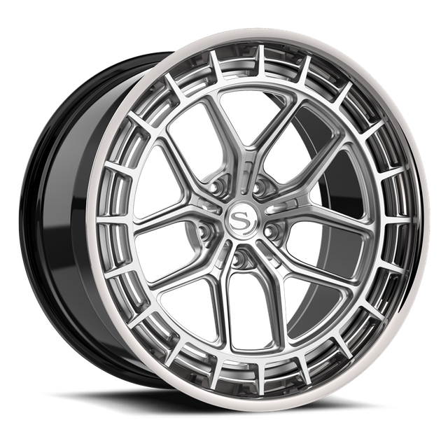Savini SP-9L · hyperion sp 9 brushed with chrome lip · angle 01