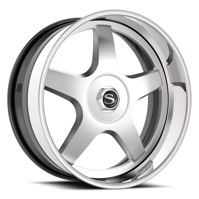 Savini IW-01 in brushed with chrome lip, chrome, gold
