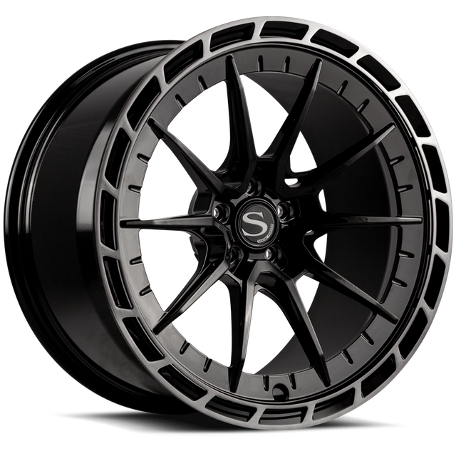 Savini R1 Gloss Black with Double Dark Tint wheel