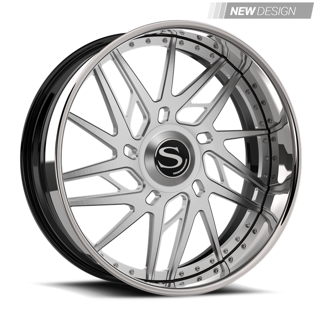 Savini SD-61 in brushed with chrome lip, chrome, gloss black with chrome lip, gold