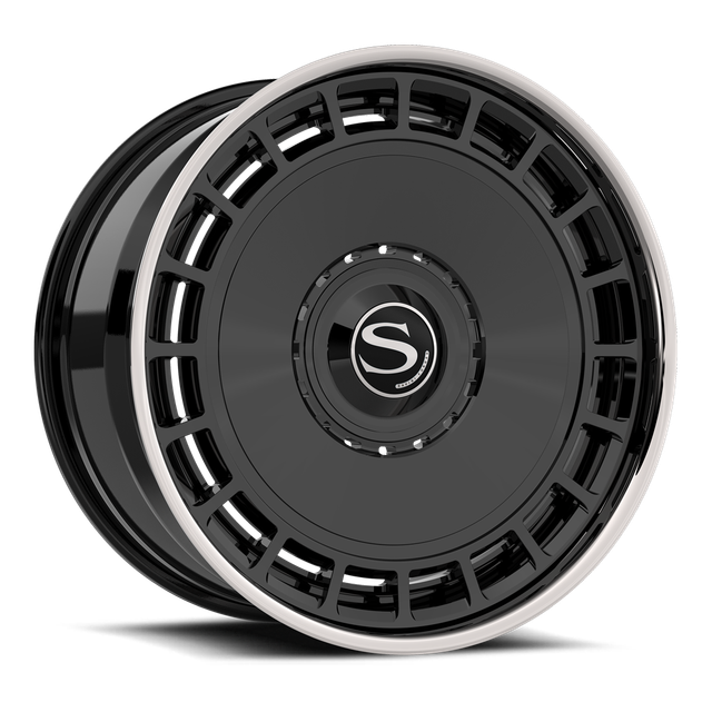 Savini SL22 · gloss black with chrome lip
