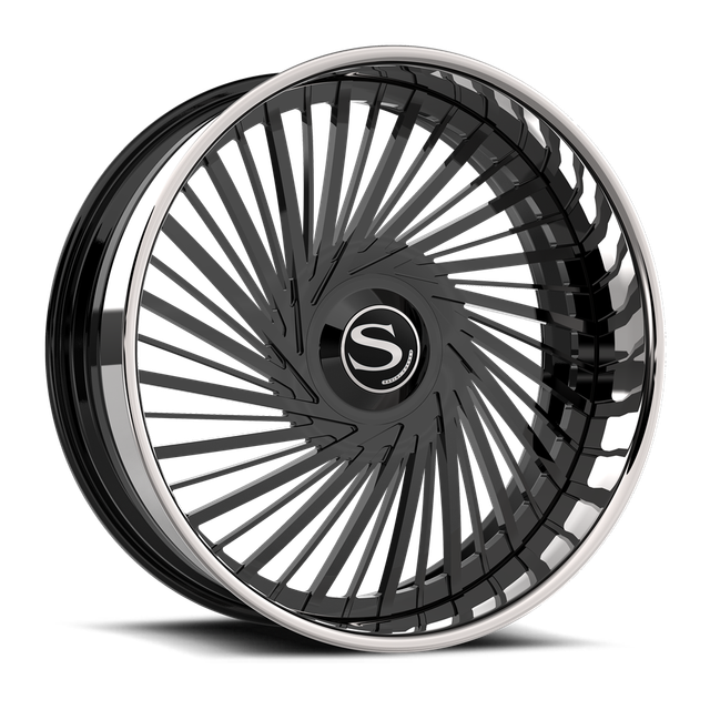 Savini SL23 · gloss black with chrome lip