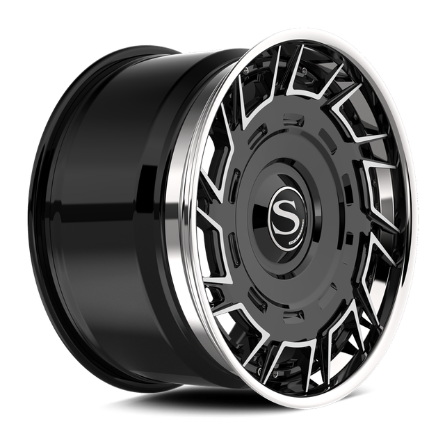 Savini SL14L · sl14 gloss black with brushed accents · angle 02