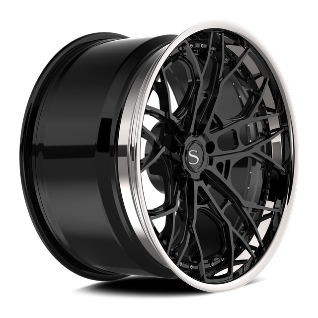 Savini SP-15L · sp 15 gloss black with chrome lip · angle 02