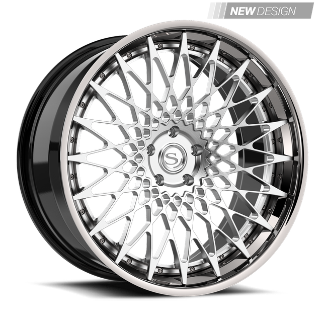Savini SP-25L in brushed with chrome lip, gloss black, gloss black with chrome lip