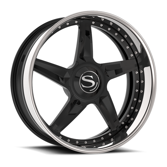 Savini SV101 · gloss black with chrome lip