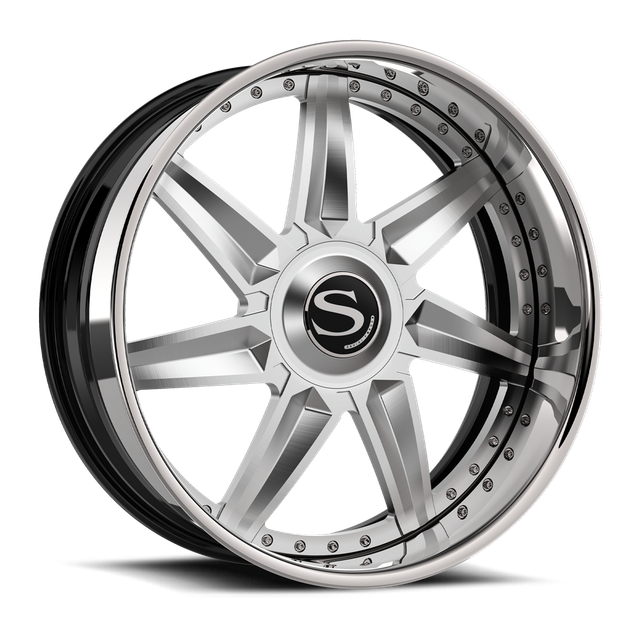 Savini SV103 · brushed with chrome lip · angle 03