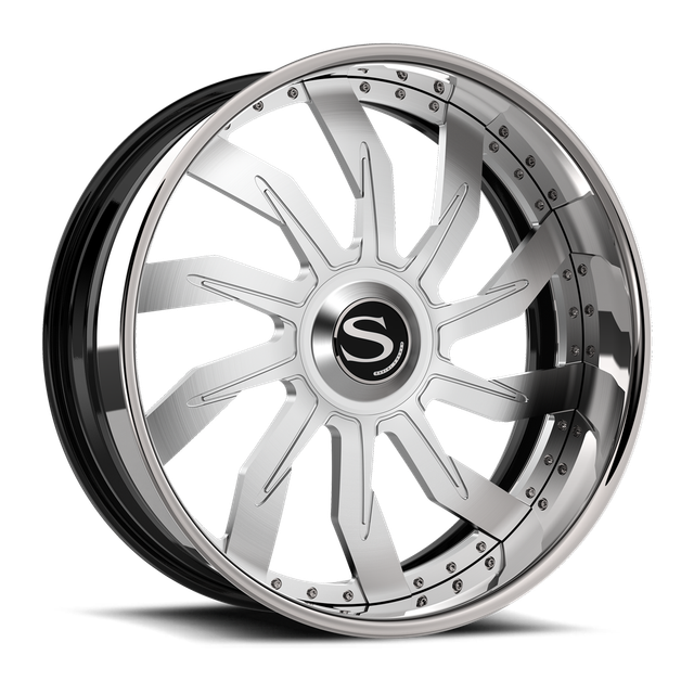 Savini SV99 · brushed with chrome lip · angle 02