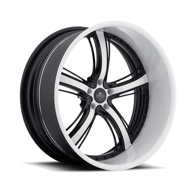 Savini SV56 S · wheels forged sv56 signature black white