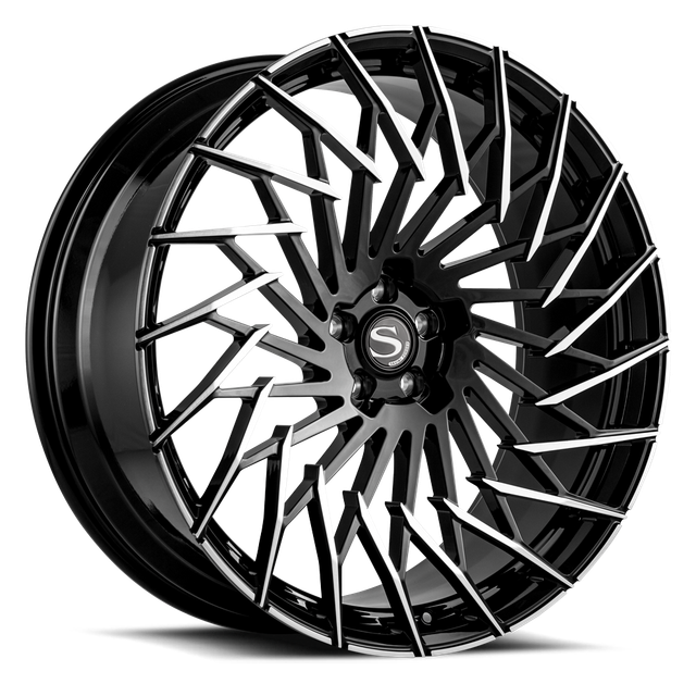 Savini X5 Gloss Black / Brushed accent wheel