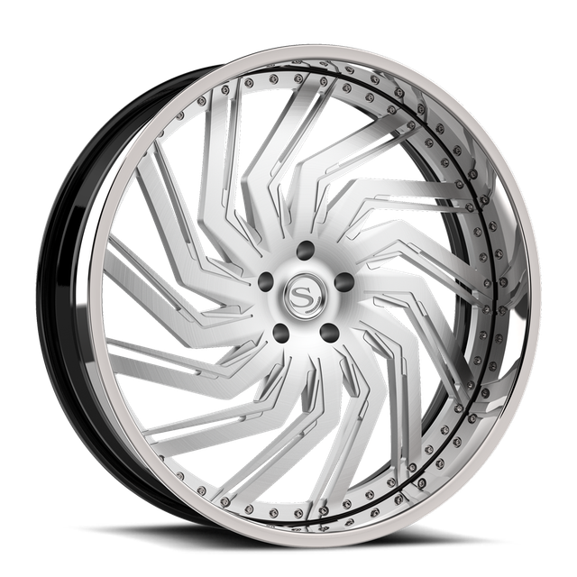 Savini SD-40 · brushed with chrome lip · angle 01