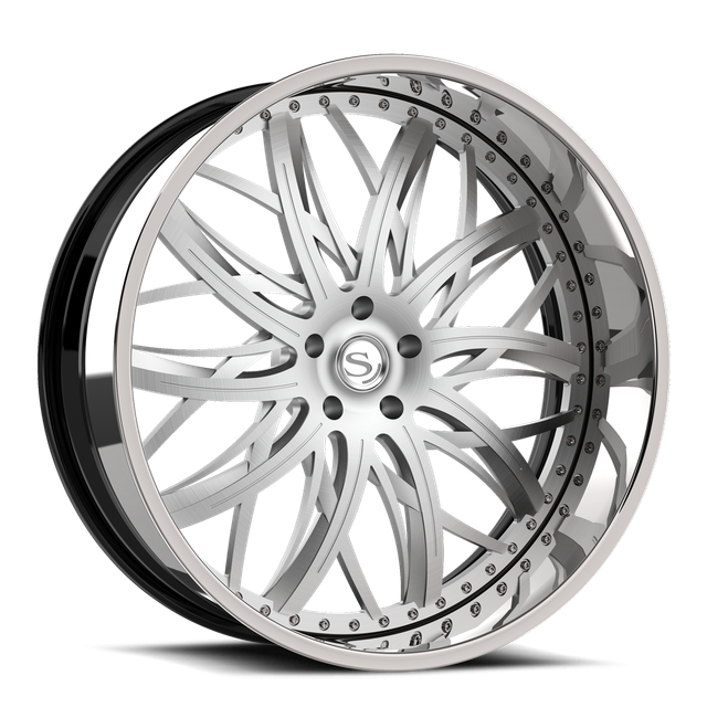 Savini SD-42 · brushed with chrome lip · angle 01
