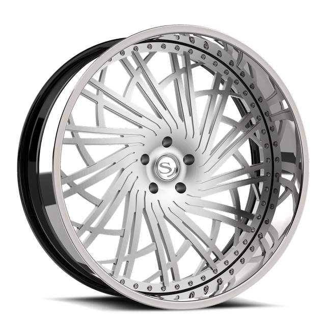 Savini SD-43 · brushed with chrome lip · angle 01