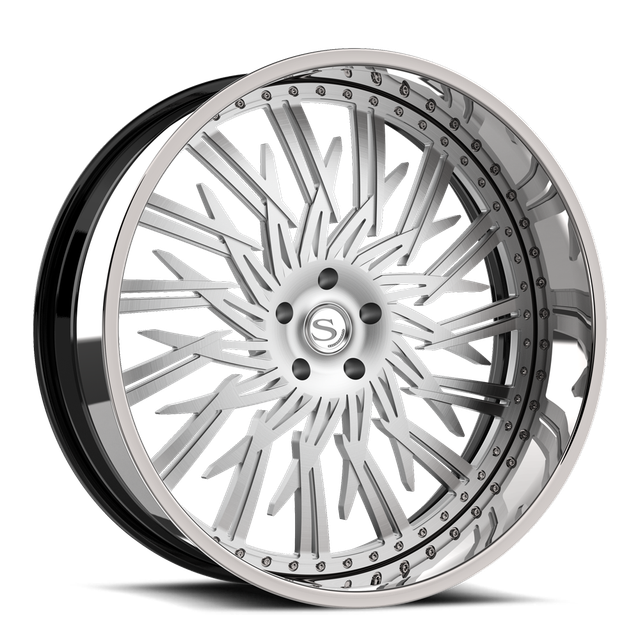 Savini SD-45 · brushed with chrome lip · angle 01