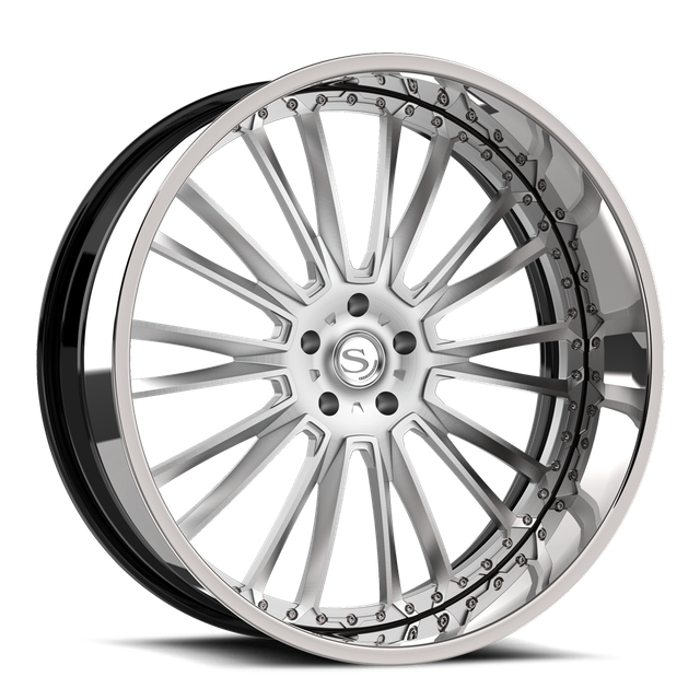 Savini SD-46 · brushed with chrome lip · angle 01