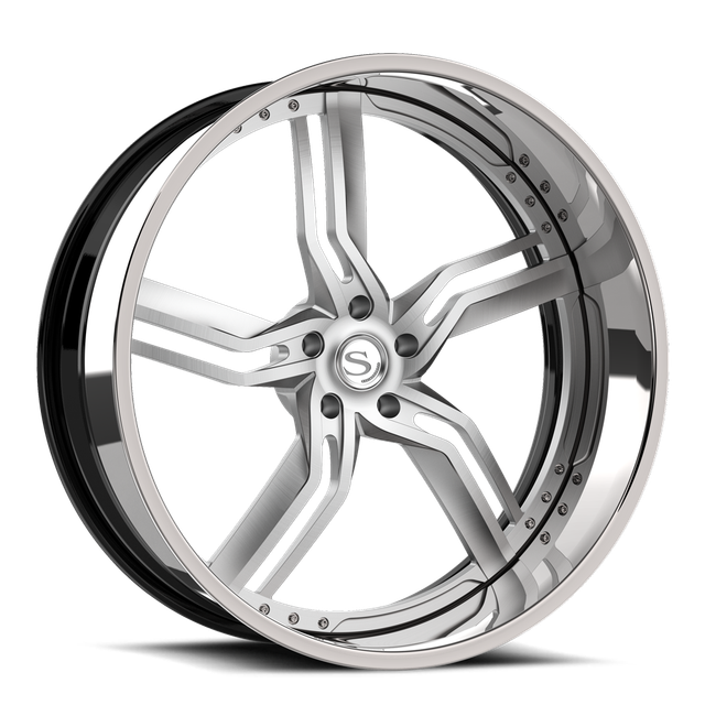 Savini SD-47 · brushed with chrome lip · angle 01