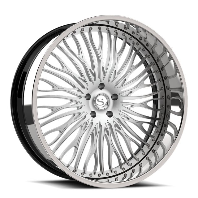 Savini SD-48 · brushed with chrome lip · angle 01