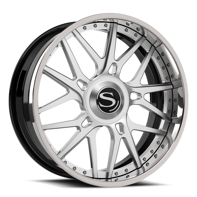 Savini SD-49 · brushed with chrome lip · angle 01