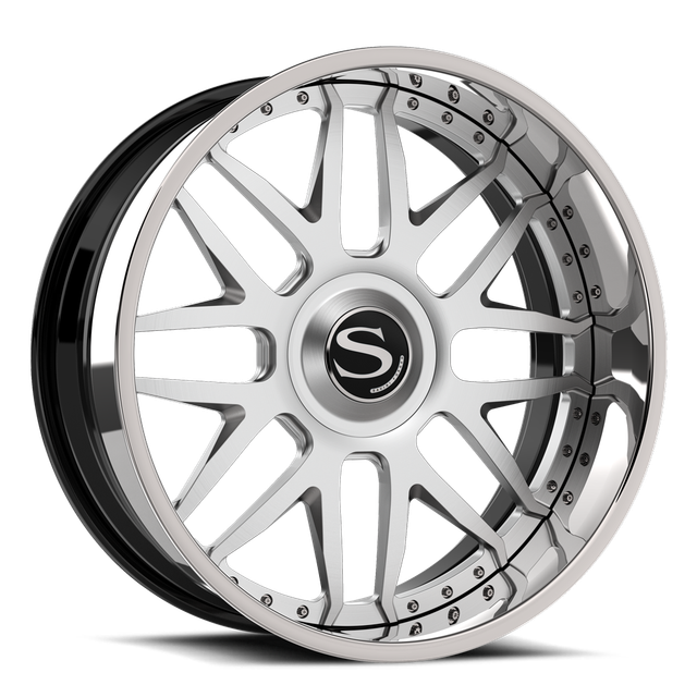 Savini SD-50 · fc brushed with chrome lip · angle 01