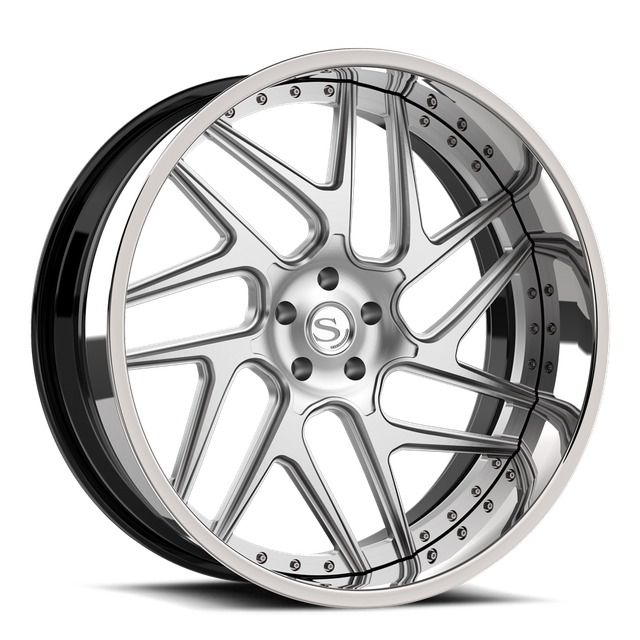 Savini SD-51 · brushed with chrome lip · angle 01