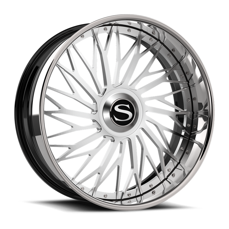 Savini SD-60 in brushed with chrome lip, chrome, gloss black with chrome lip, gold