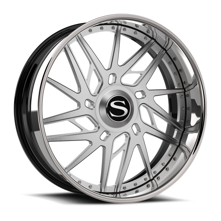 Savini SD-61 in brushed with chrome lip, chrome, gloss black with chrome lip, gold