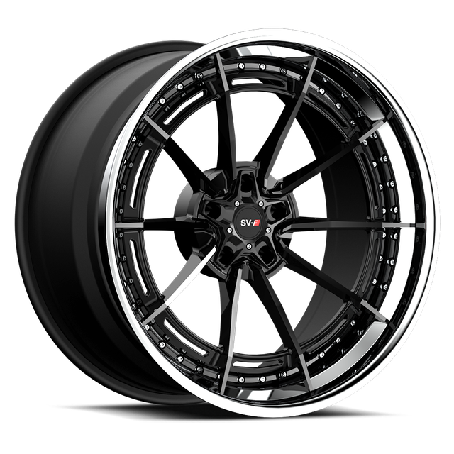 Savini SV-F1 L · sv f f1 forged black with high polish lip