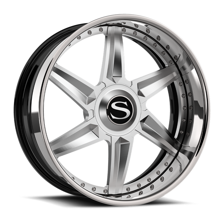 Savini SV102 in brushed with chrome lip · chrome · gloss black with chrome lip · gloss black with machined face