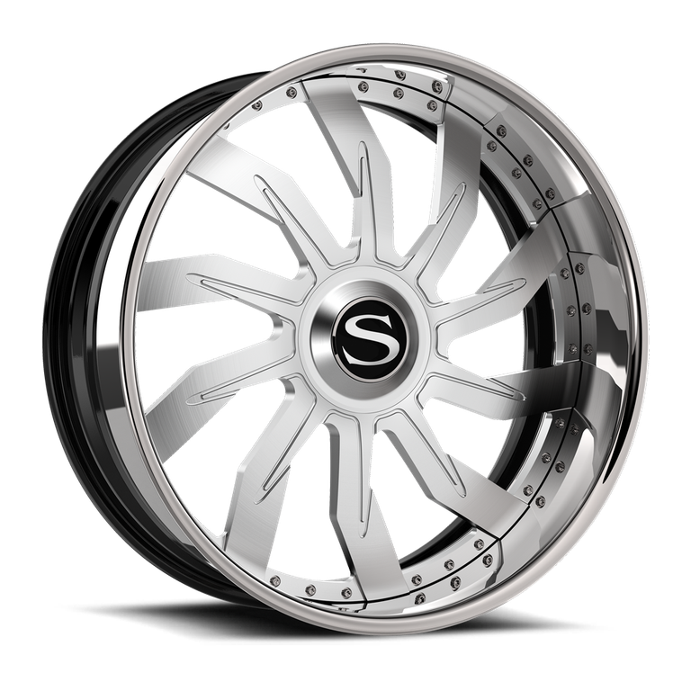 Savini SV99 in brushed with chrome lip · chrome · gloss black with chrome lip